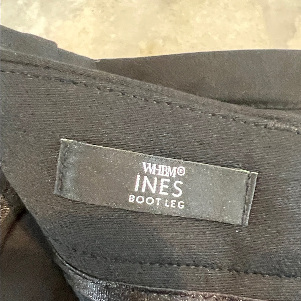 WHBM Size 10 NWT Black Ines Slim Boot Comfort Stretch Pants Back/Front pockets - Picture 2 of 7